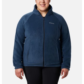 Columbia Benton Springs Full Zip Plus Size, Chamarras Azul Marino Para Mujer | 074981-PGA